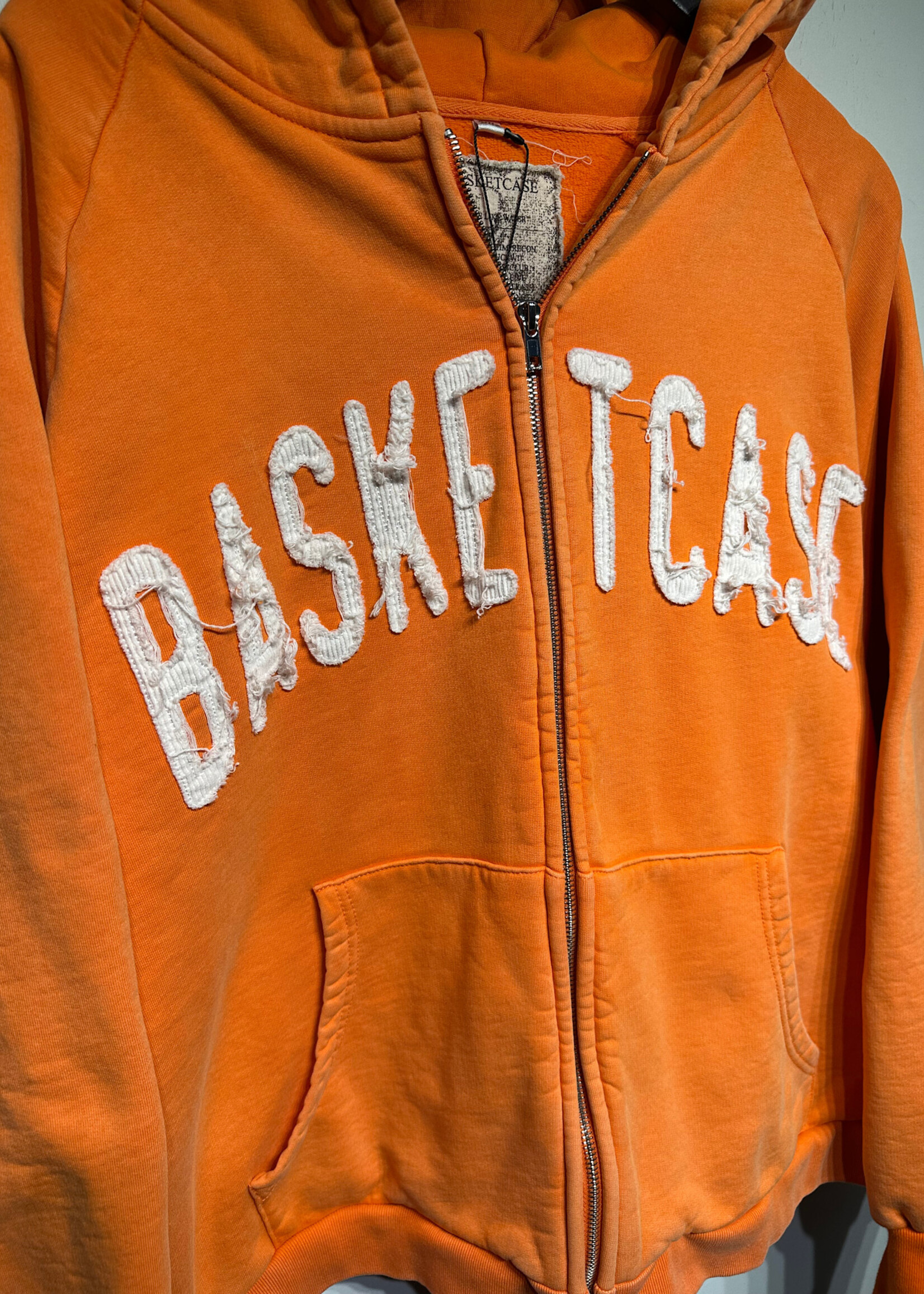 Basketcase Orange Logo Crop Hoodie XXL