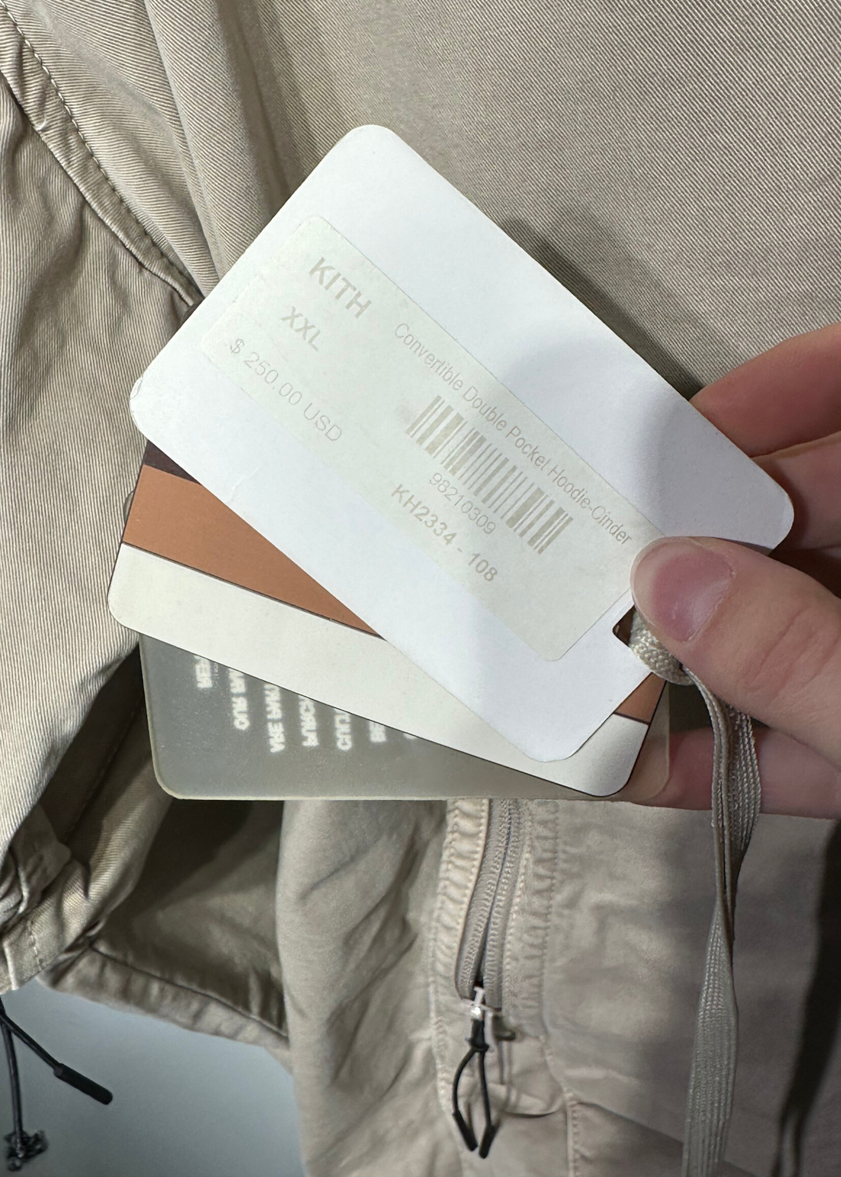KITH NWT Beige Anorak Jacket XXL