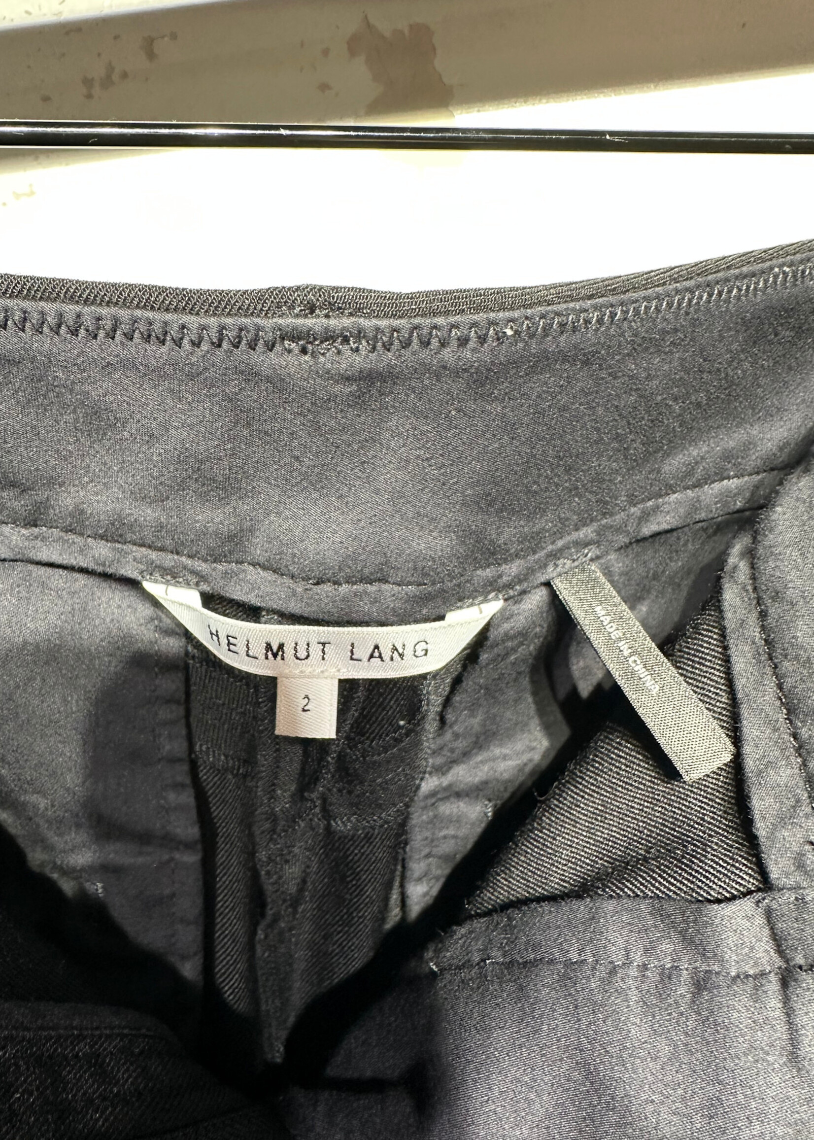 Helmut Lang Black Crop Flare Trousers 28