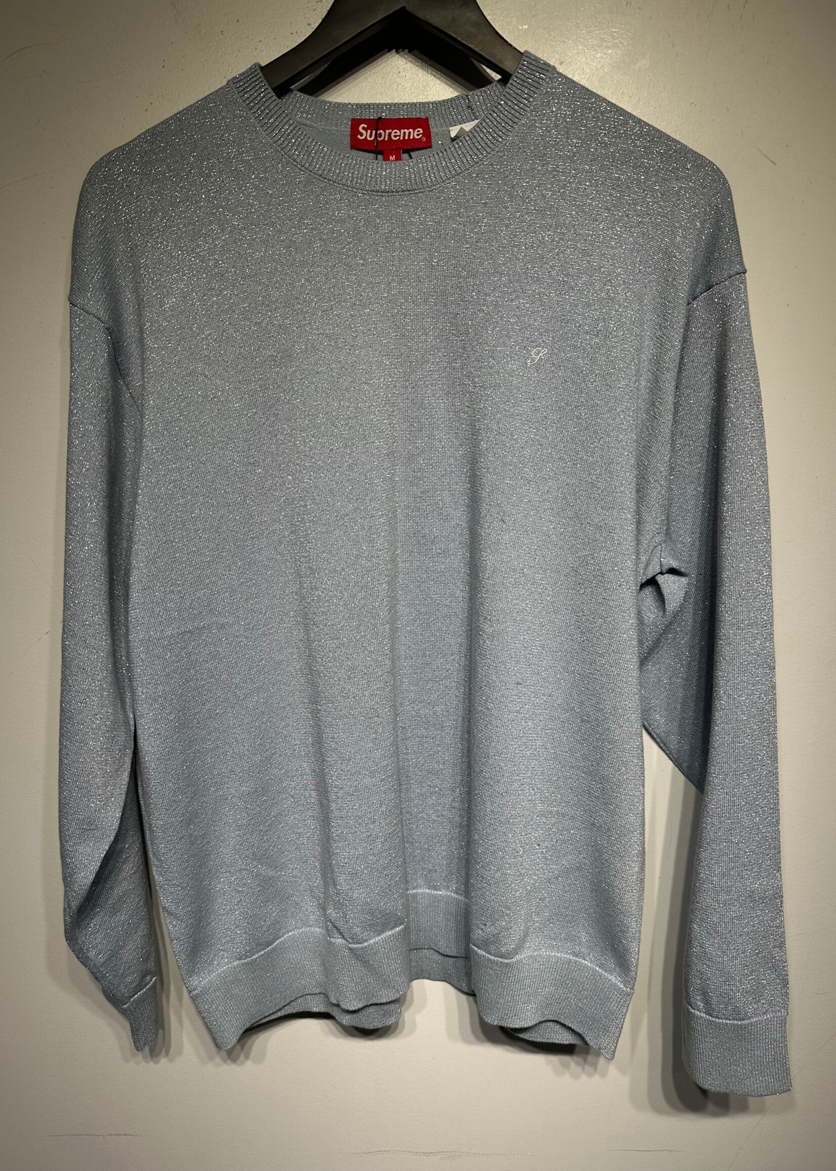 Supreme SS23 Light Blue Glitter Sweater M