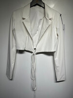ALO NWT Cropped Status White Wrap Blazer S