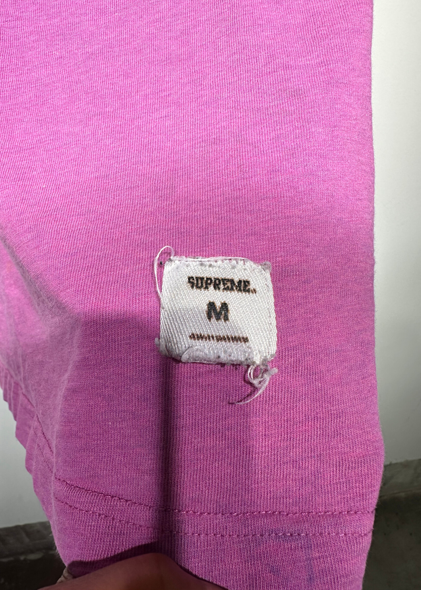 Supreme Magenta Logo Tee M AS IS