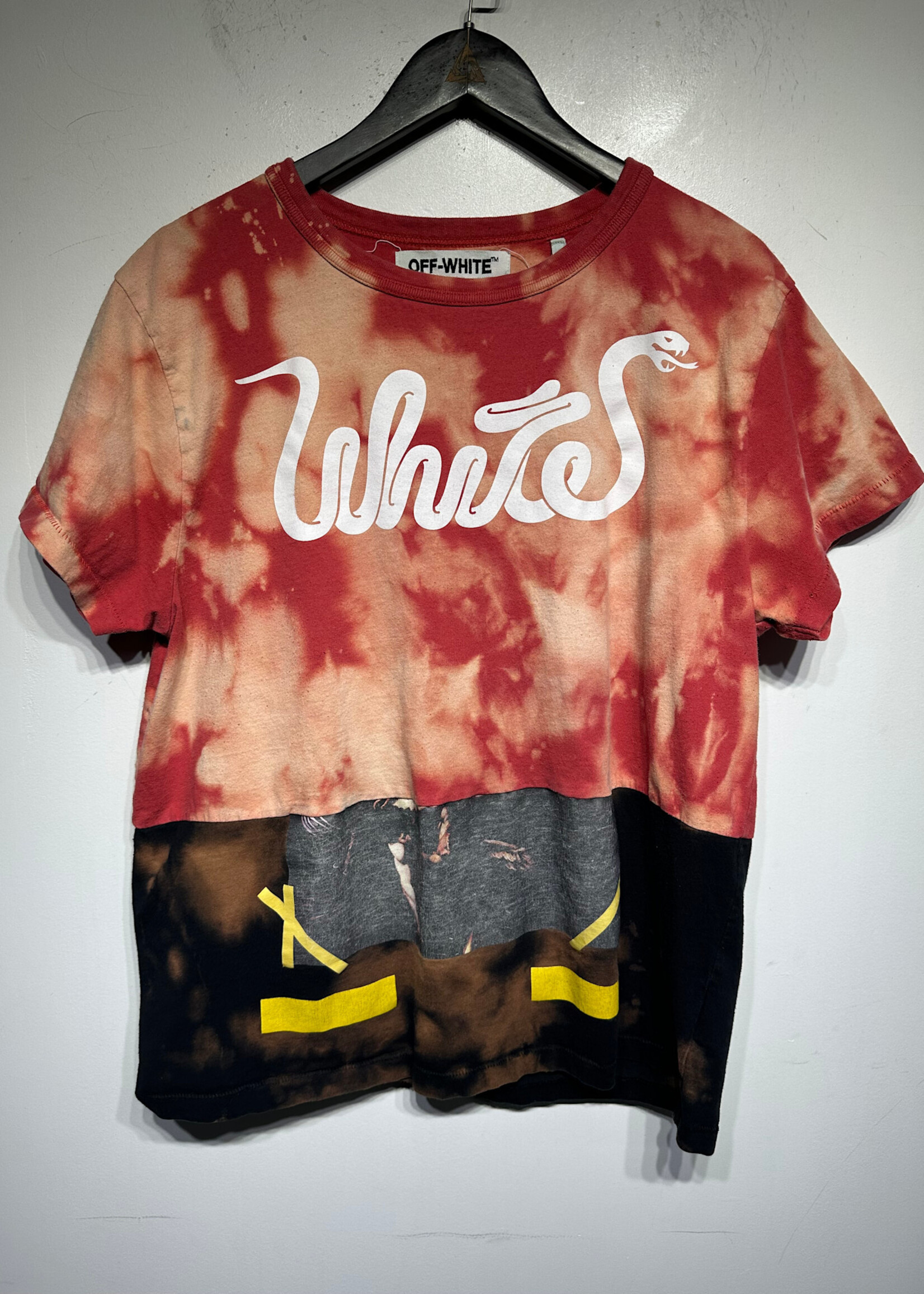 Off-White Split Bleach Dyed Tee S AS IS