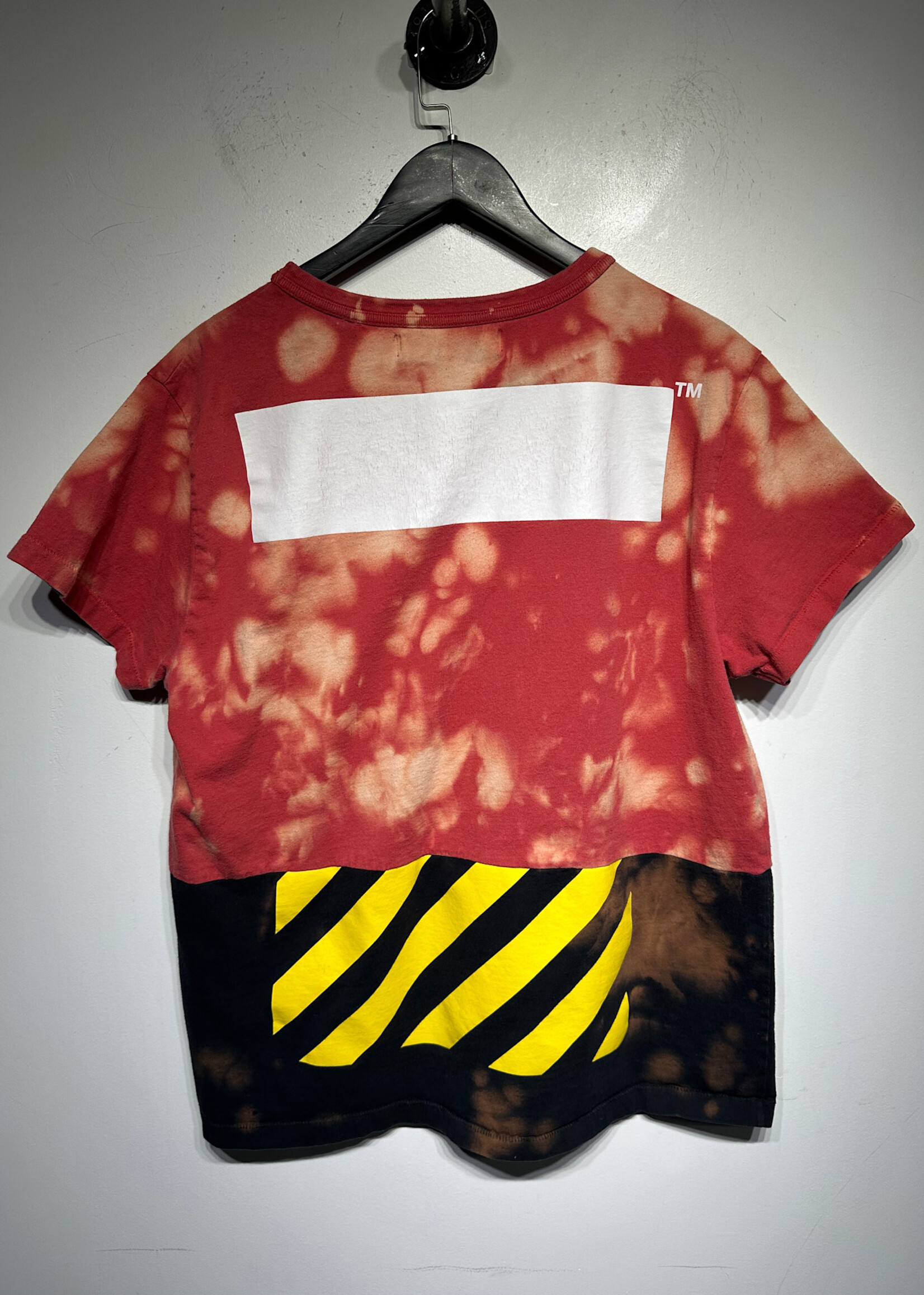 Off-White Split Bleach Dyed Tee S AS IS