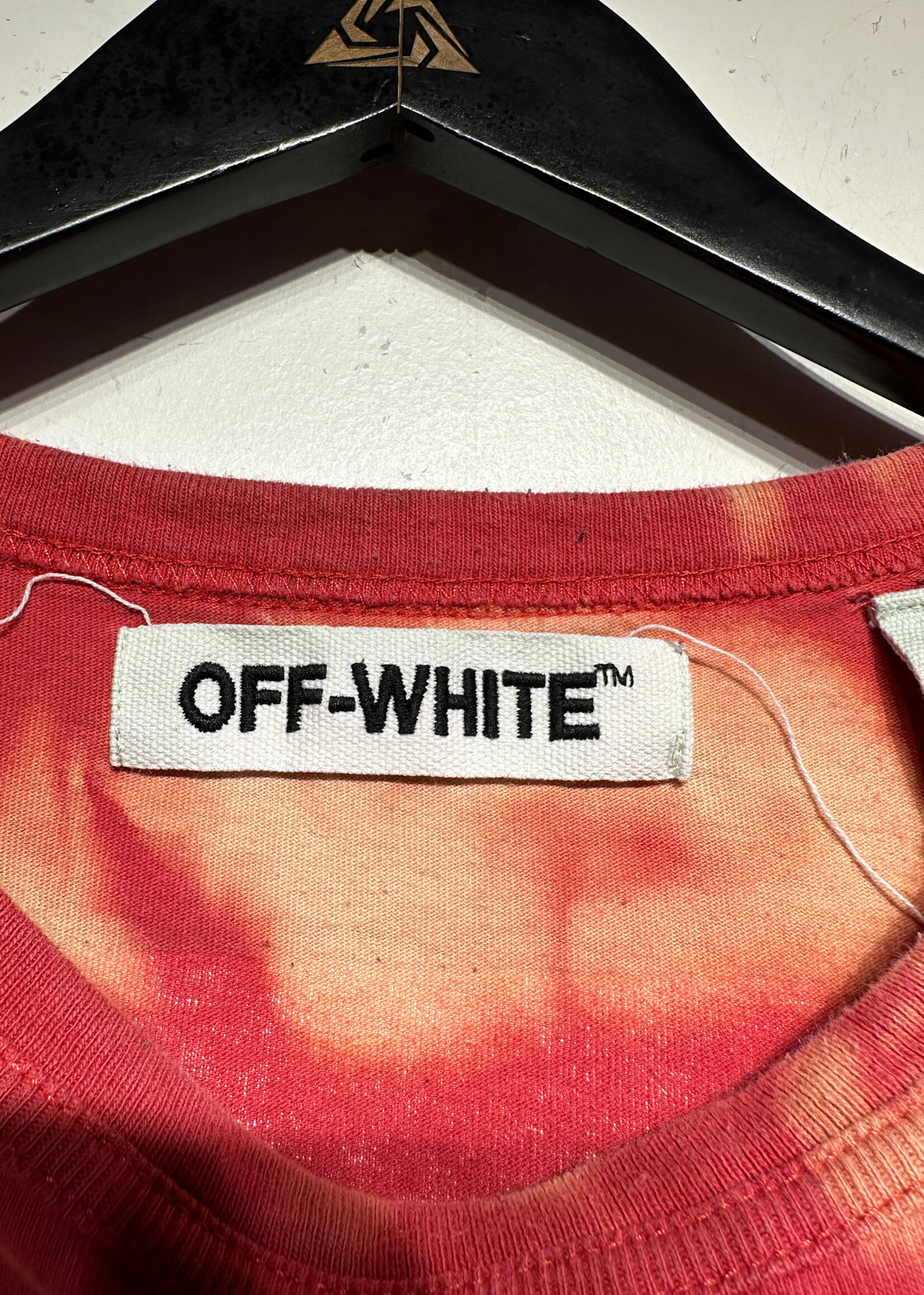 Off-White Split Bleach Dyed Tee S AS IS