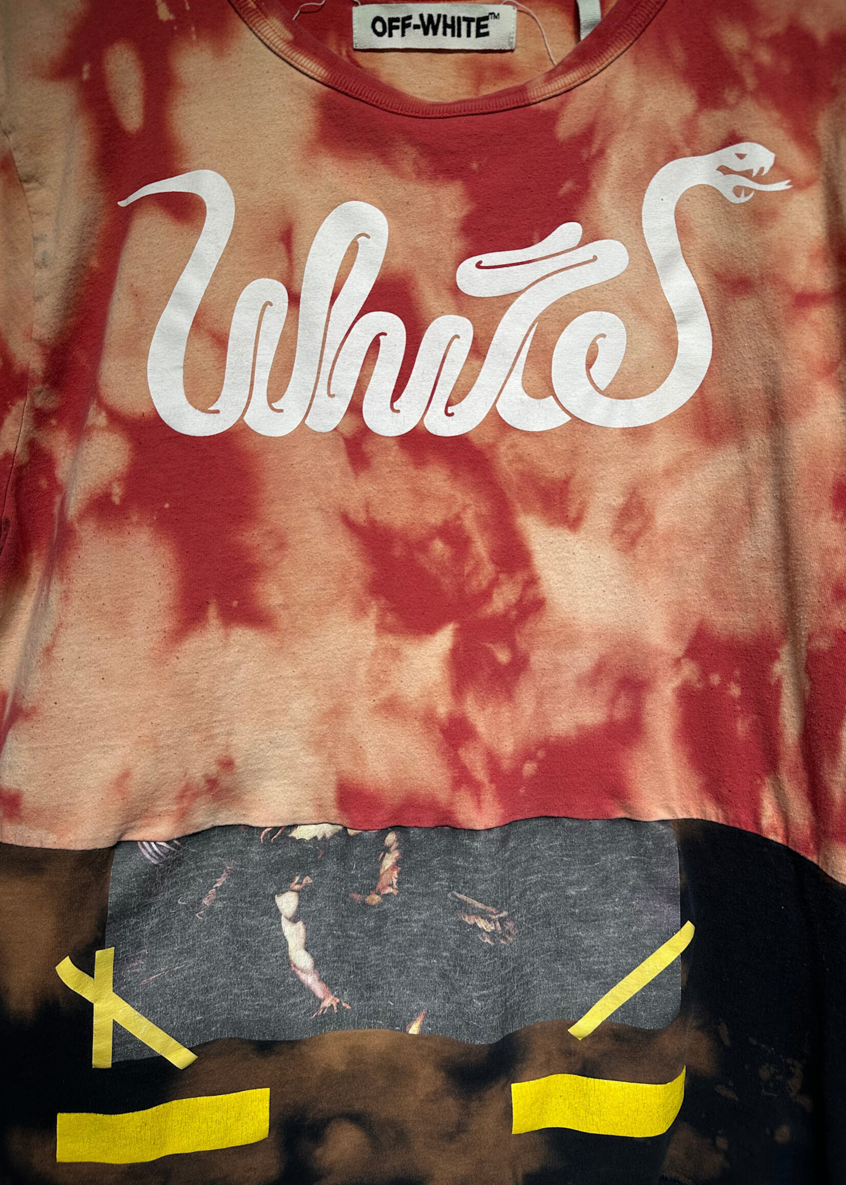 Off-White Split Bleach Dyed Tee S AS IS