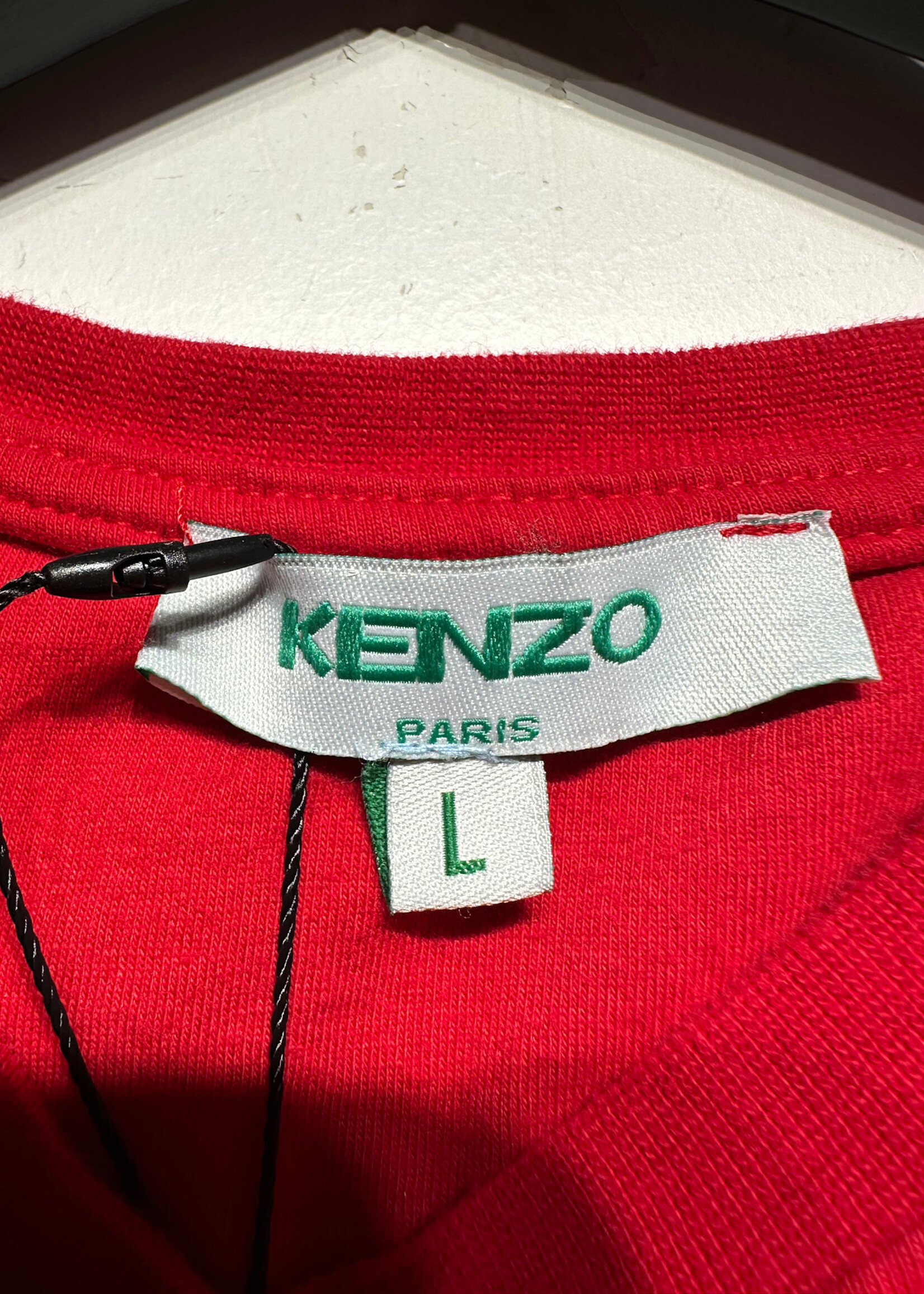 Kenzo Red Multicolor Logo Tee Fem L