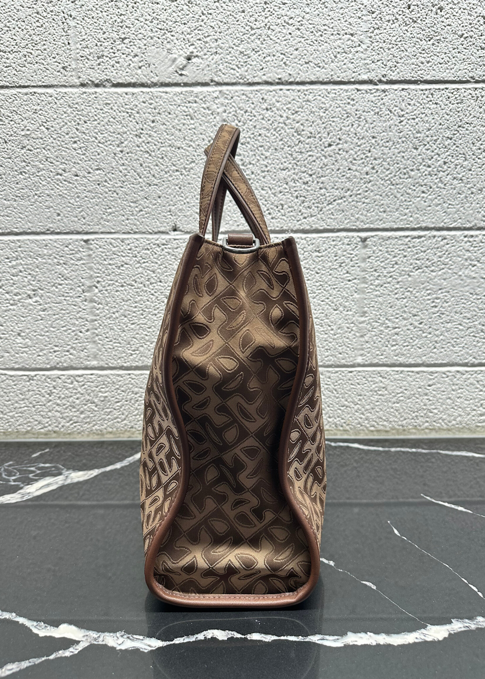 Telfar Jacquard Brown Medium Shopper