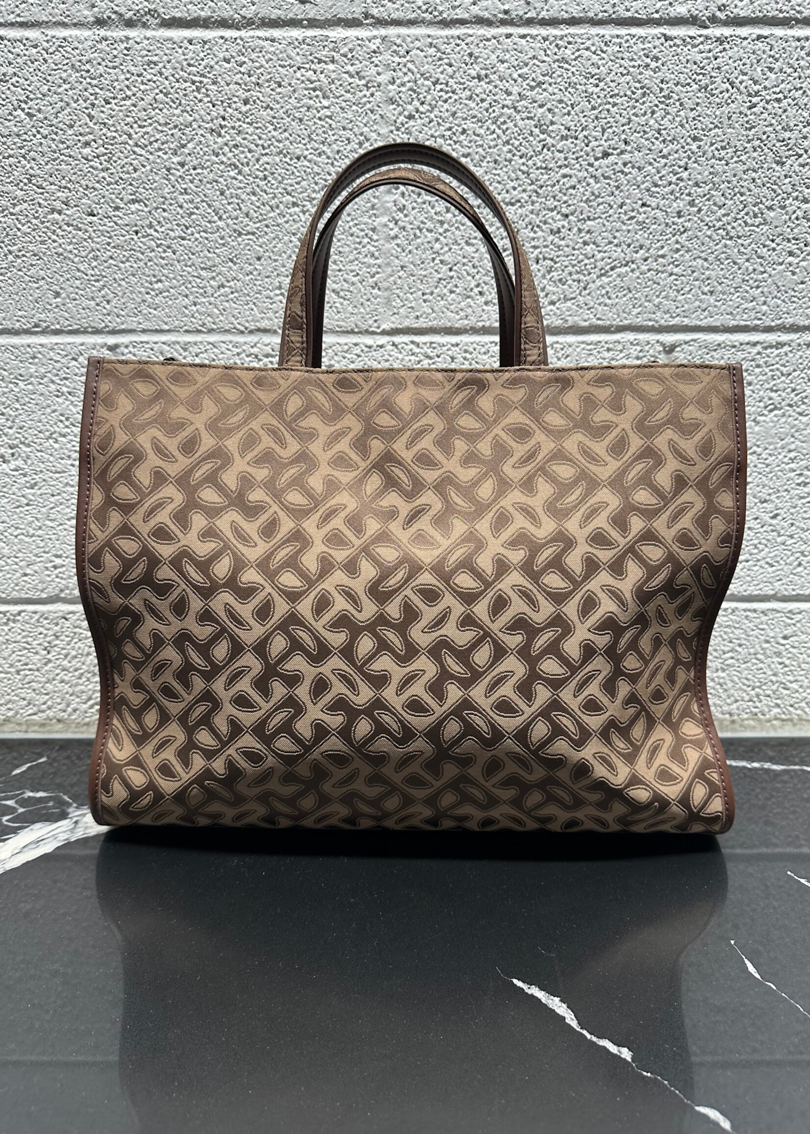 Telfar Jacquard Brown Medium Shopper