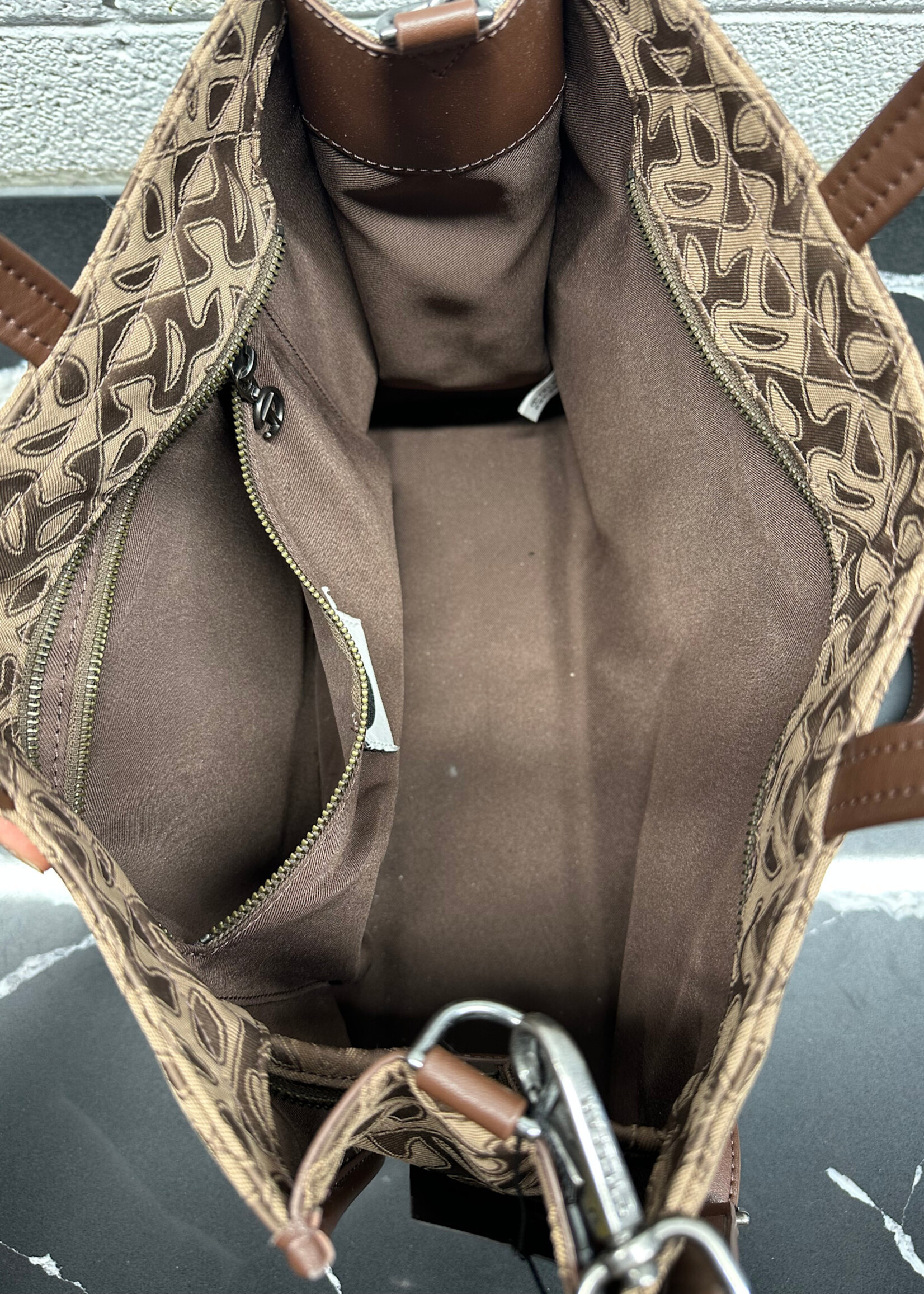 Telfar Jacquard Brown Medium Shopper