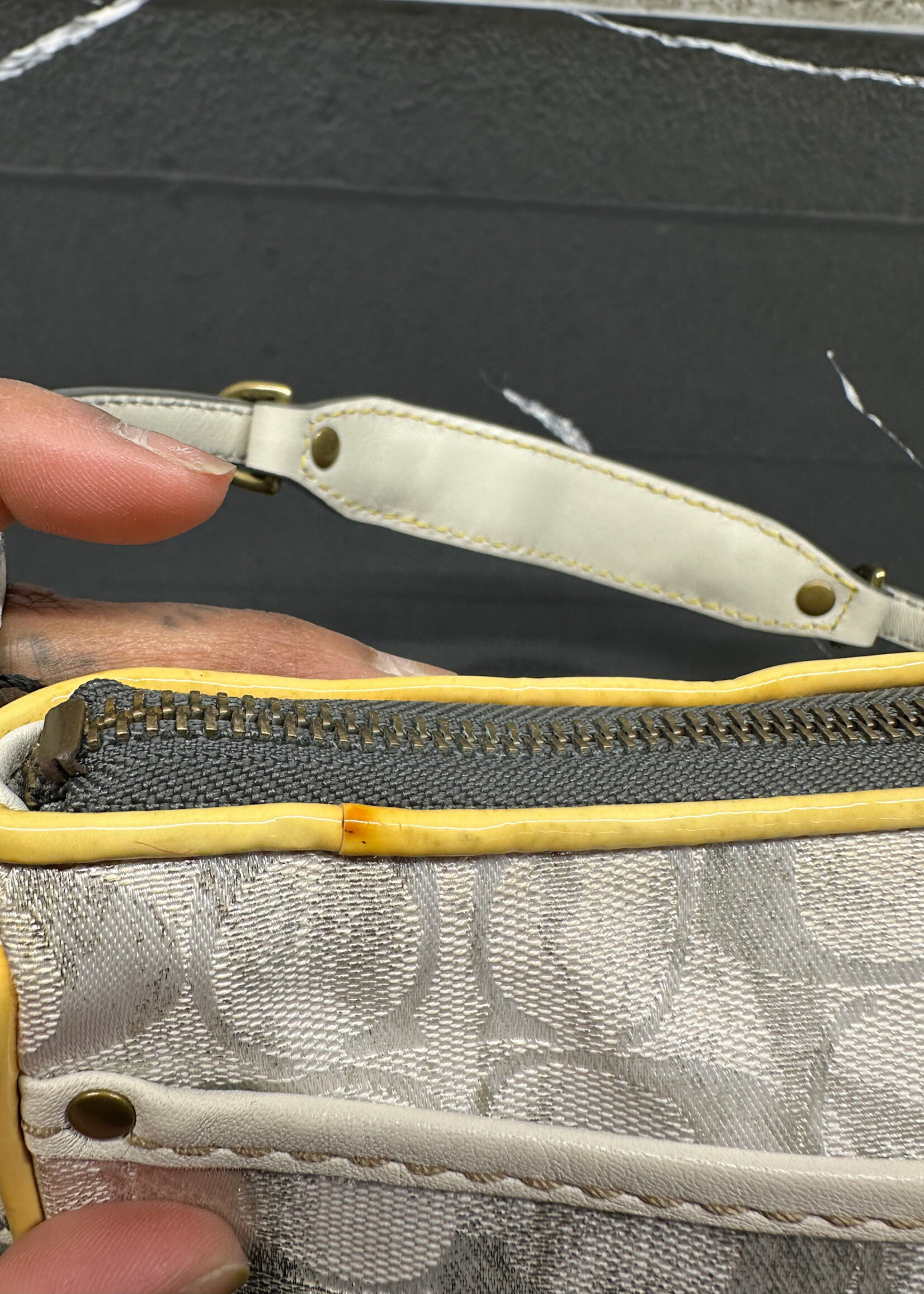 Coach Yellow Trim Y2K Shoulder Bag