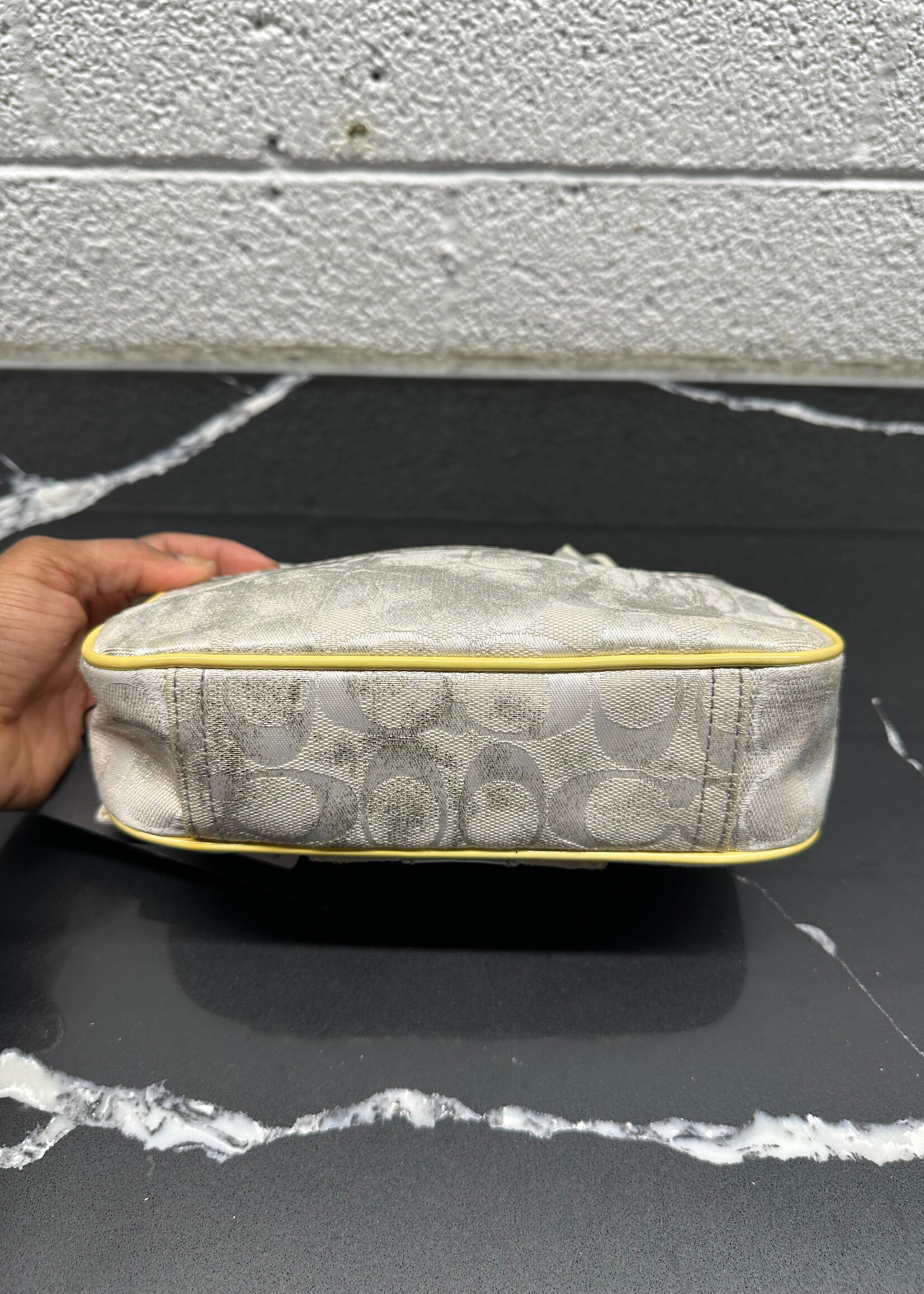 Coach Yellow Trim Y2K Shoulder Bag