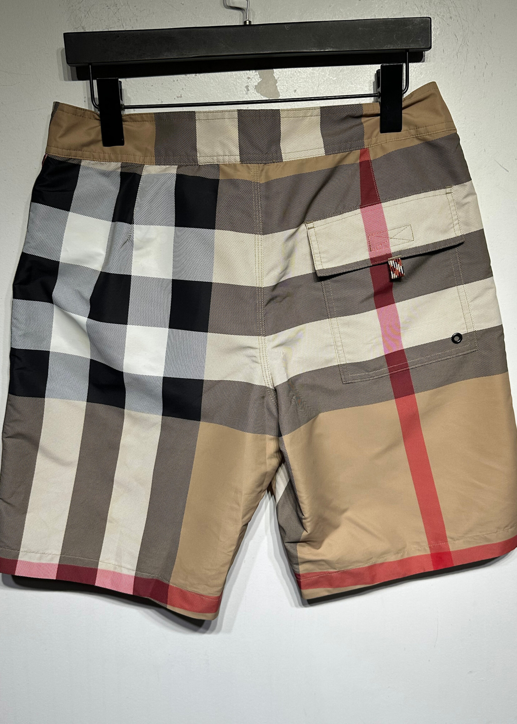 Burberry NWT Tan Plaid Swim Shorts Masc 32 AS IS