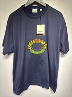 Burberry NWT Navy Leaf Embroidered Tee M