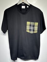 Burberry Black Green Plaid Pocket Tee M