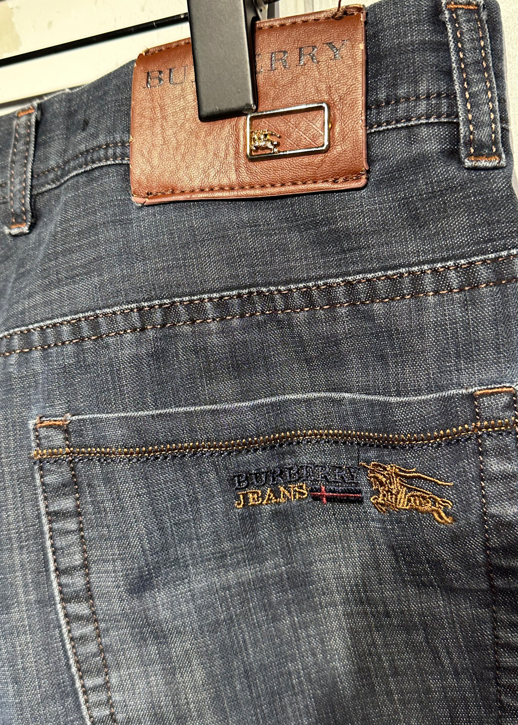 Burberry Dark Wash Whiskered Denim Masc 34" AS IS