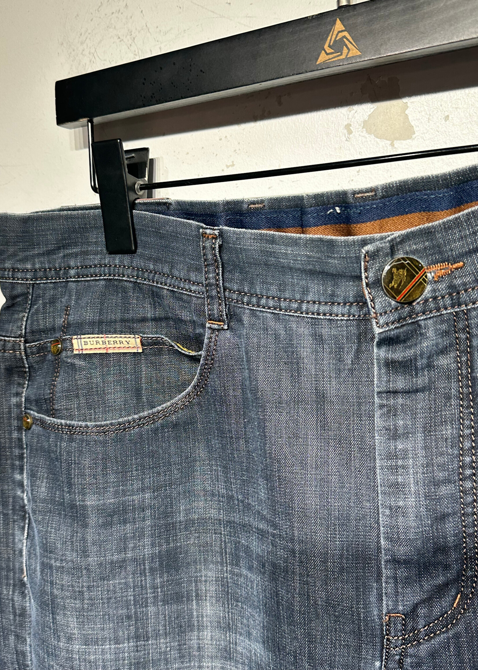 Burberry Dark Wash Whiskered Denim Masc 34" AS IS