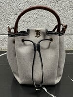 Burberry TB Drawstring Mini Bucket Bag