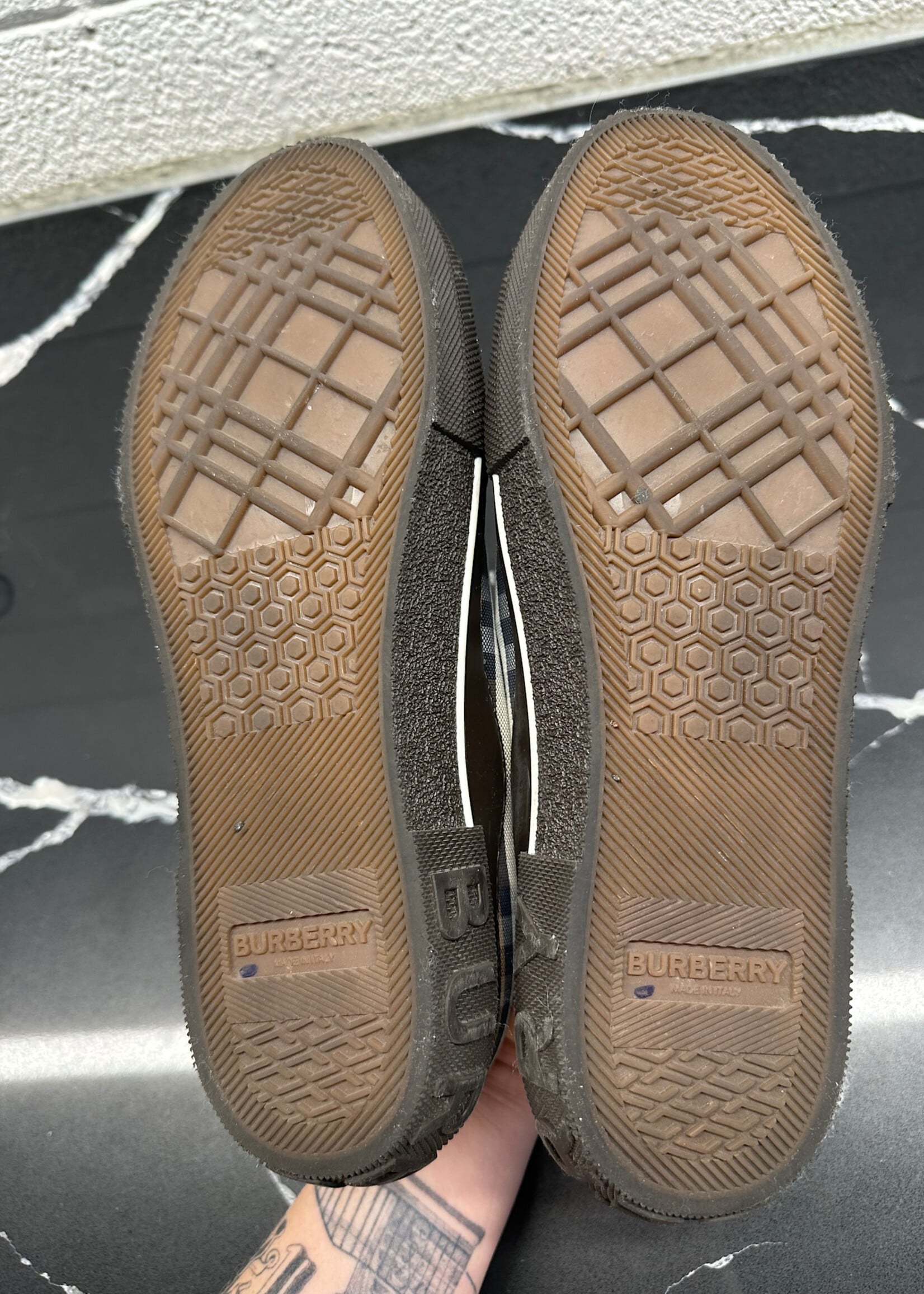 Burberry Brown Plaid Sneakers 42/9