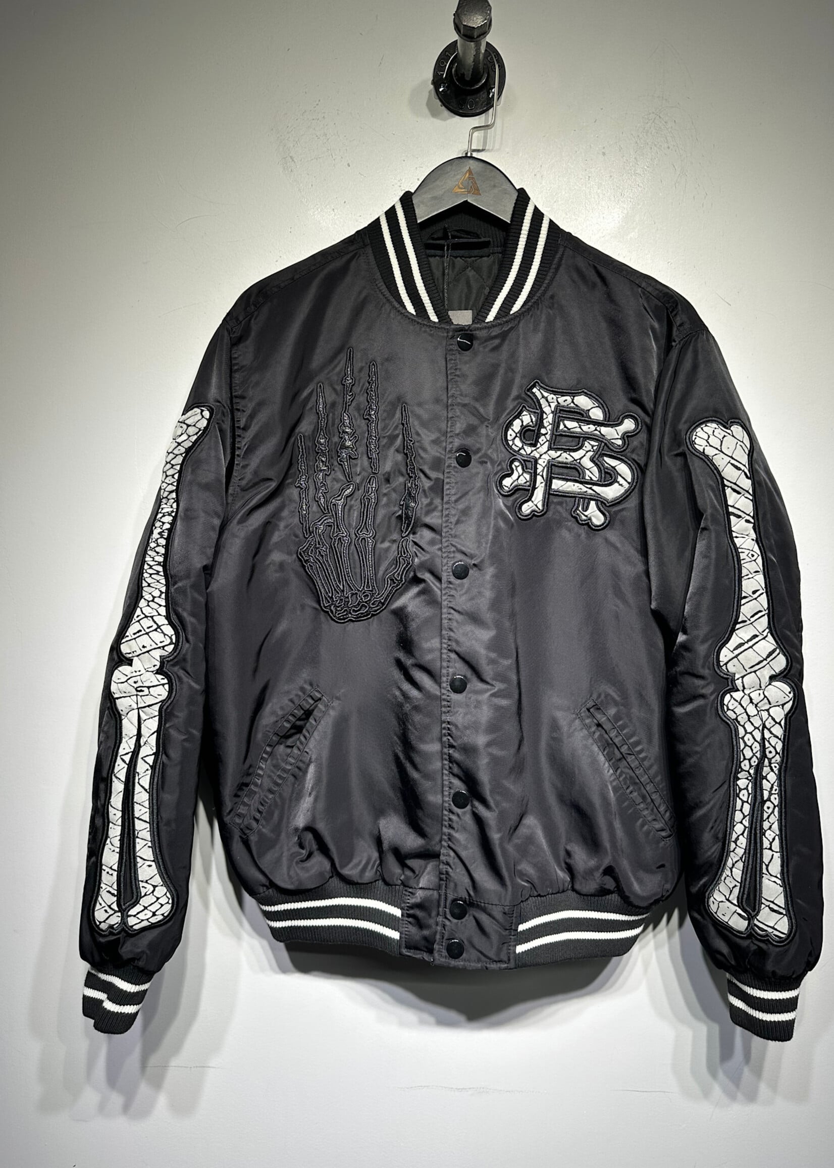 Smoke Rise Skeleton Bomber Jacket L