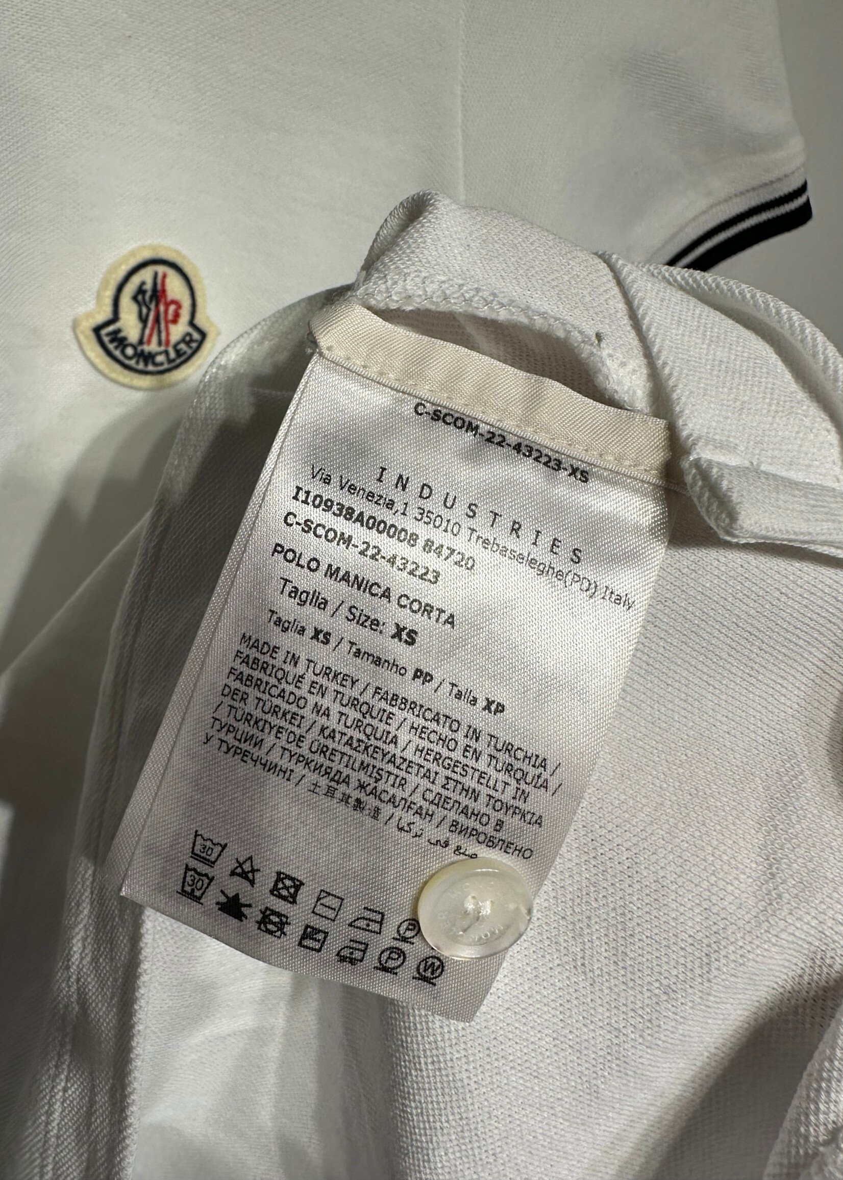 Moncler White Polo Fem S