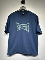 Stussy 00s Navy Blue Logo Tee L