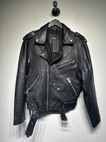 Zara Black Leather Biker Jacket Masc M