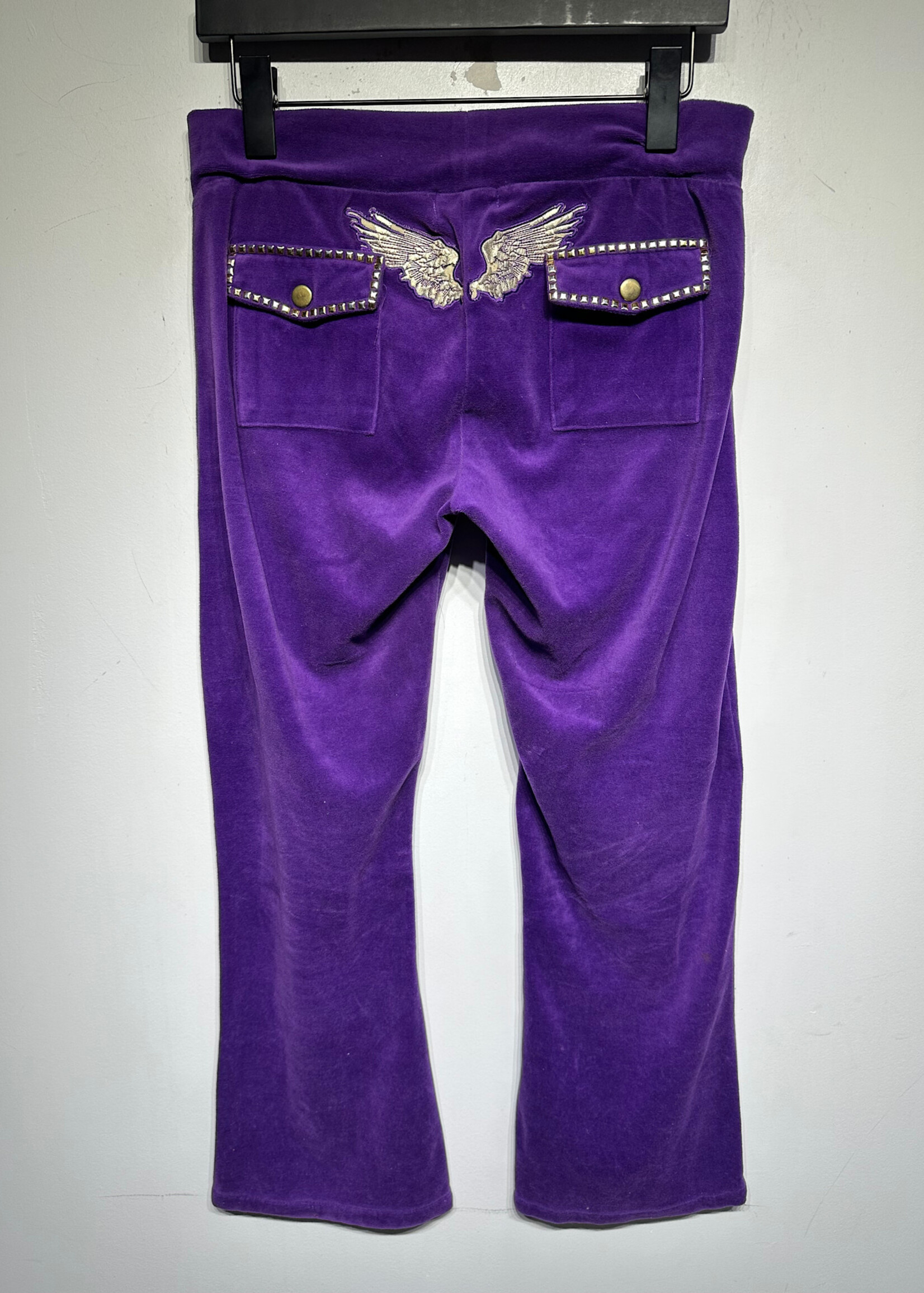 Bebe Purple Wing Track Pants 28