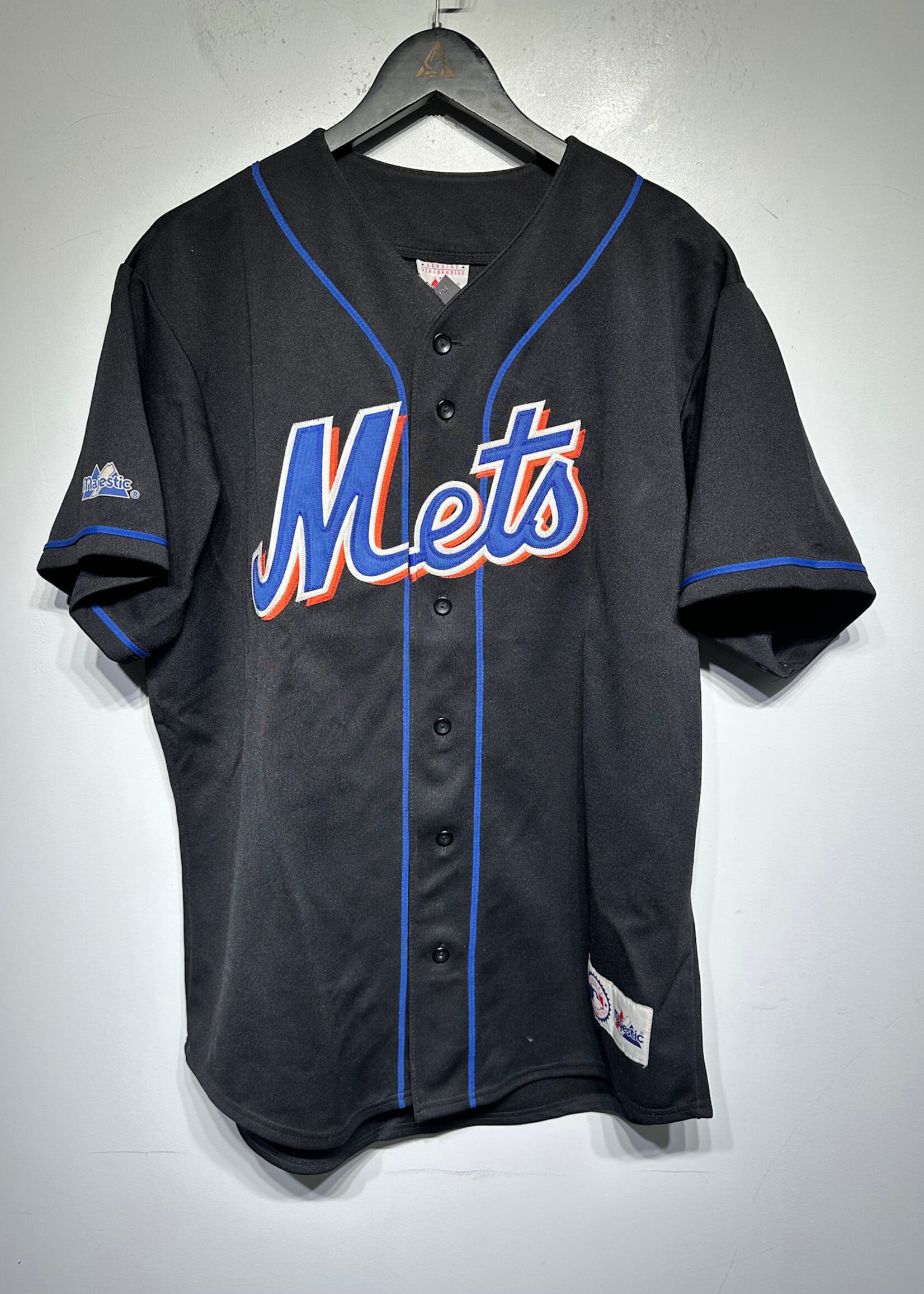 Mets Piazza Black Jersey L