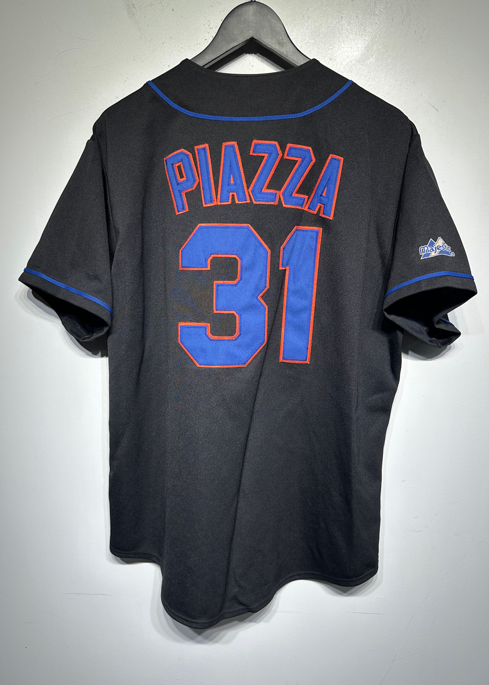 Mets Piazza Black Jersey L