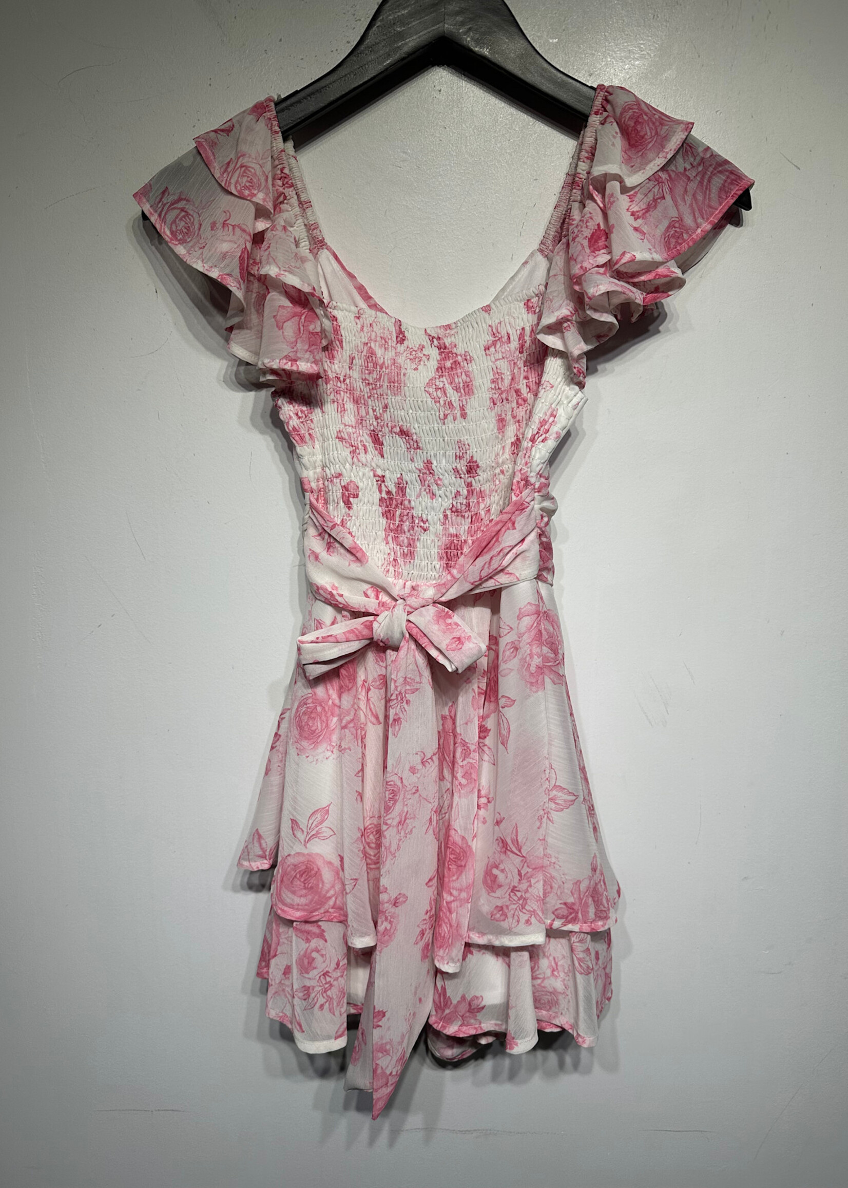 Altar'd State Pink Floral Romper XXS Fem