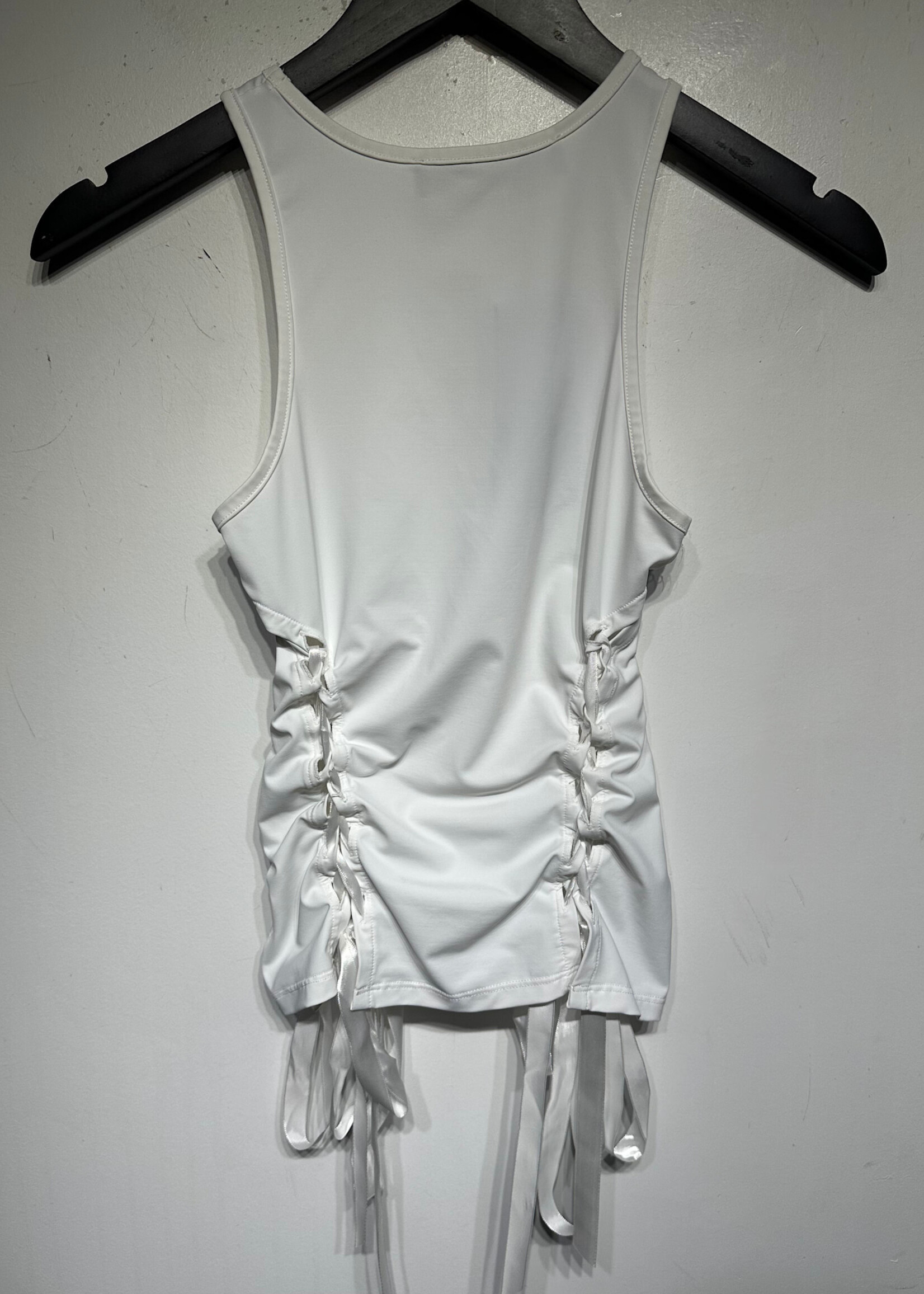 Lioness White Side Lace Tank XS