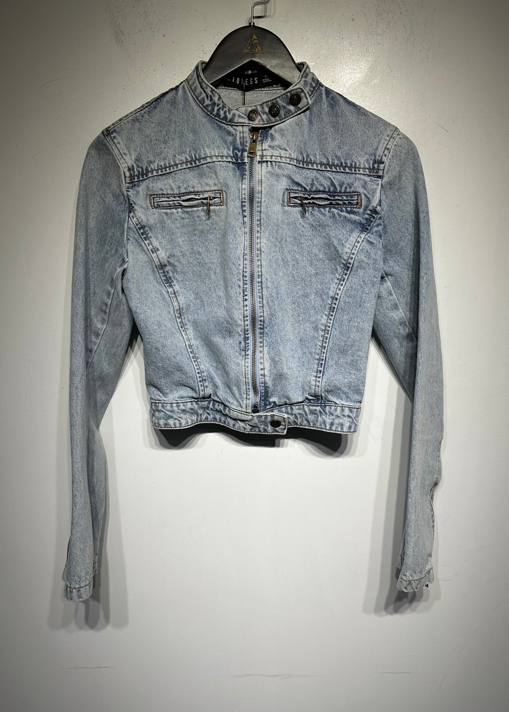 Lioness Light Denim Racer Jacket XS