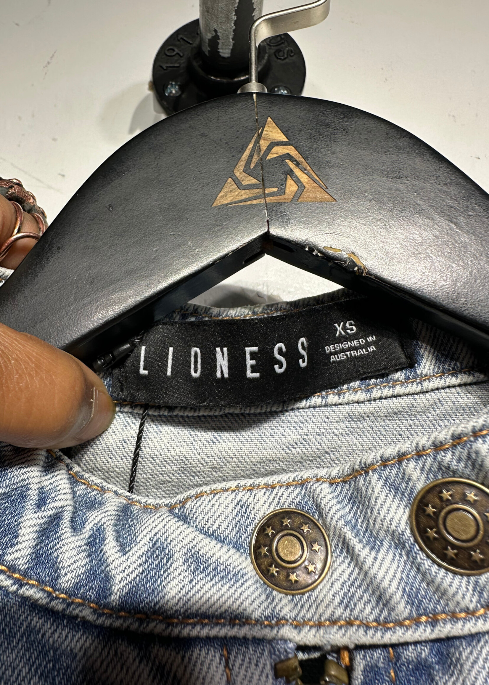 Lioness Light Denim Racer Jacket XS