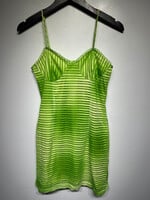 Frutila Vintage Green Striped Dress M