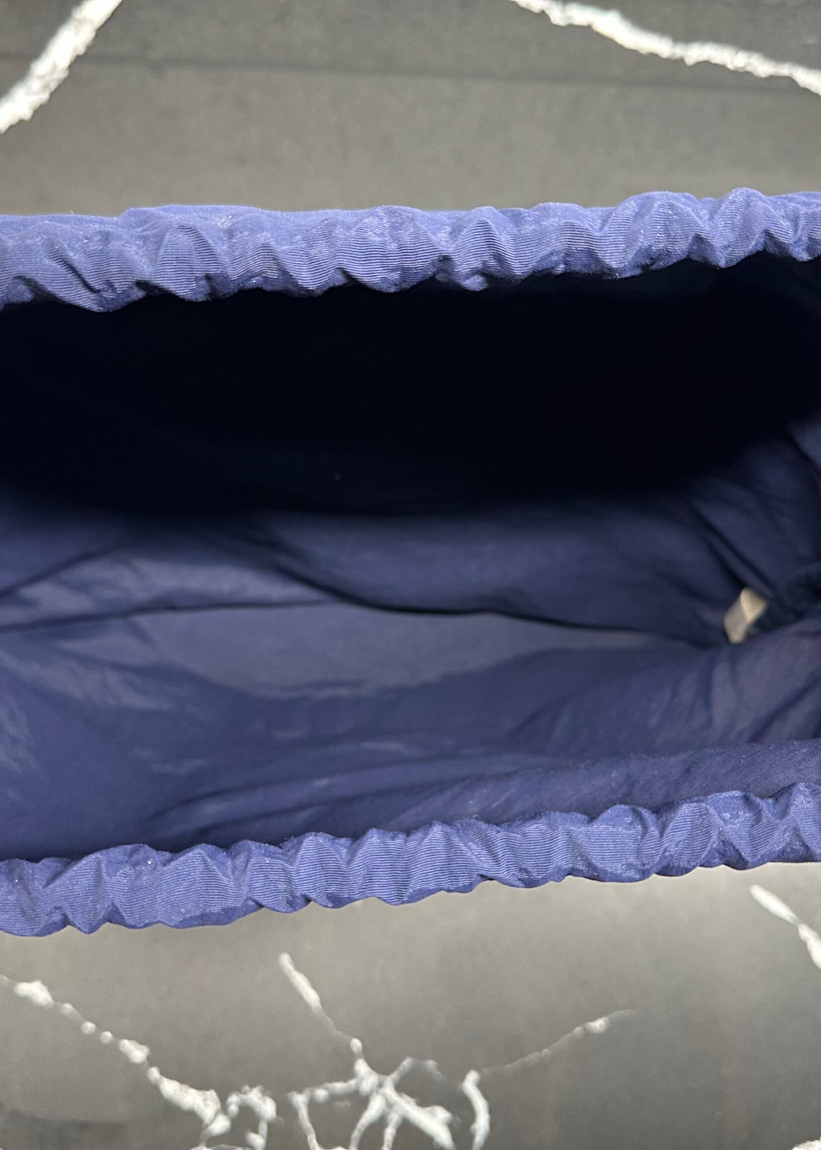 Bape Navy Blue Drawstring Bag