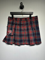 Heaven Red Plaid Pleated Skirt XL/36