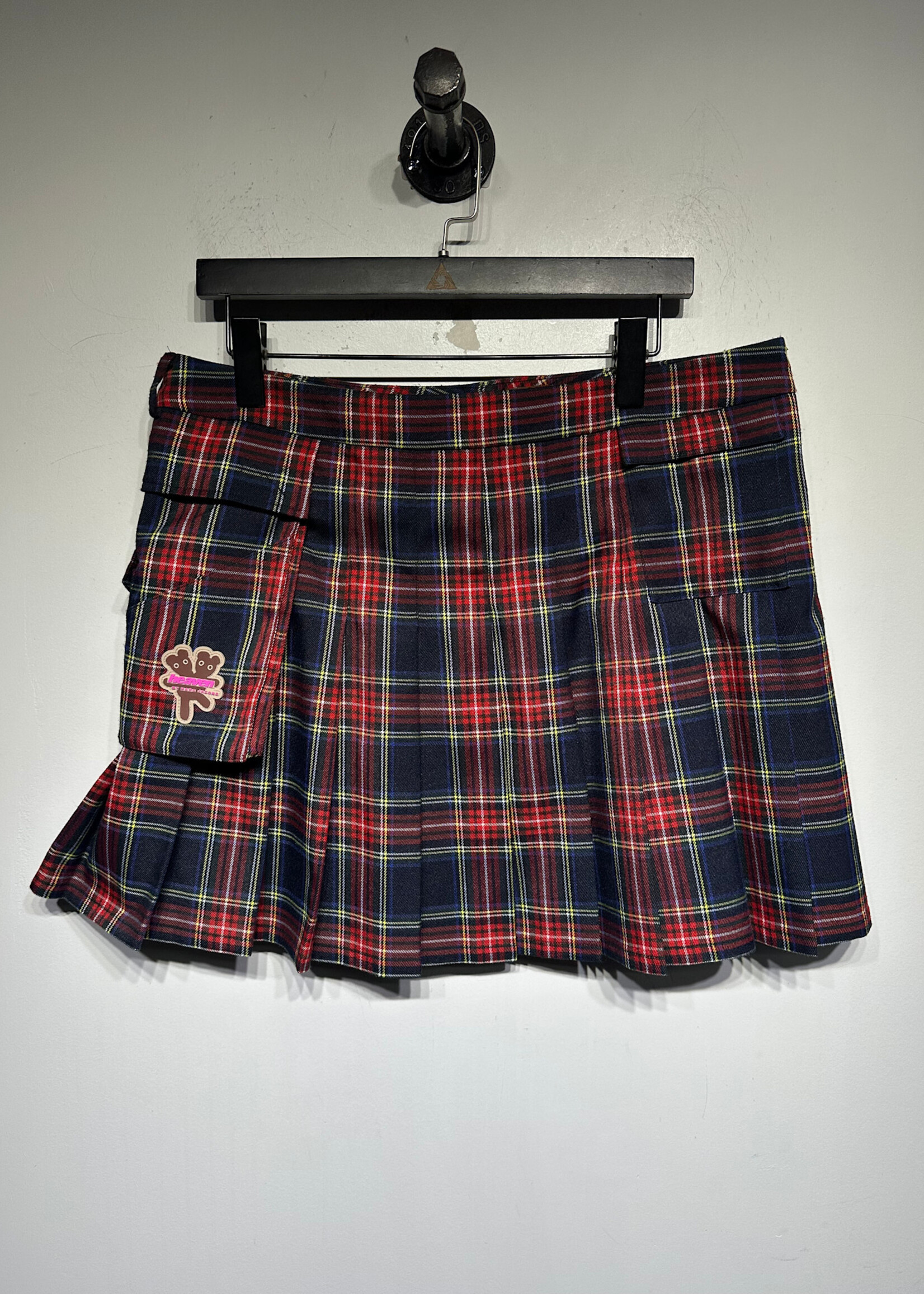 Heaven Red Plaid Pleated Skirt XL/36