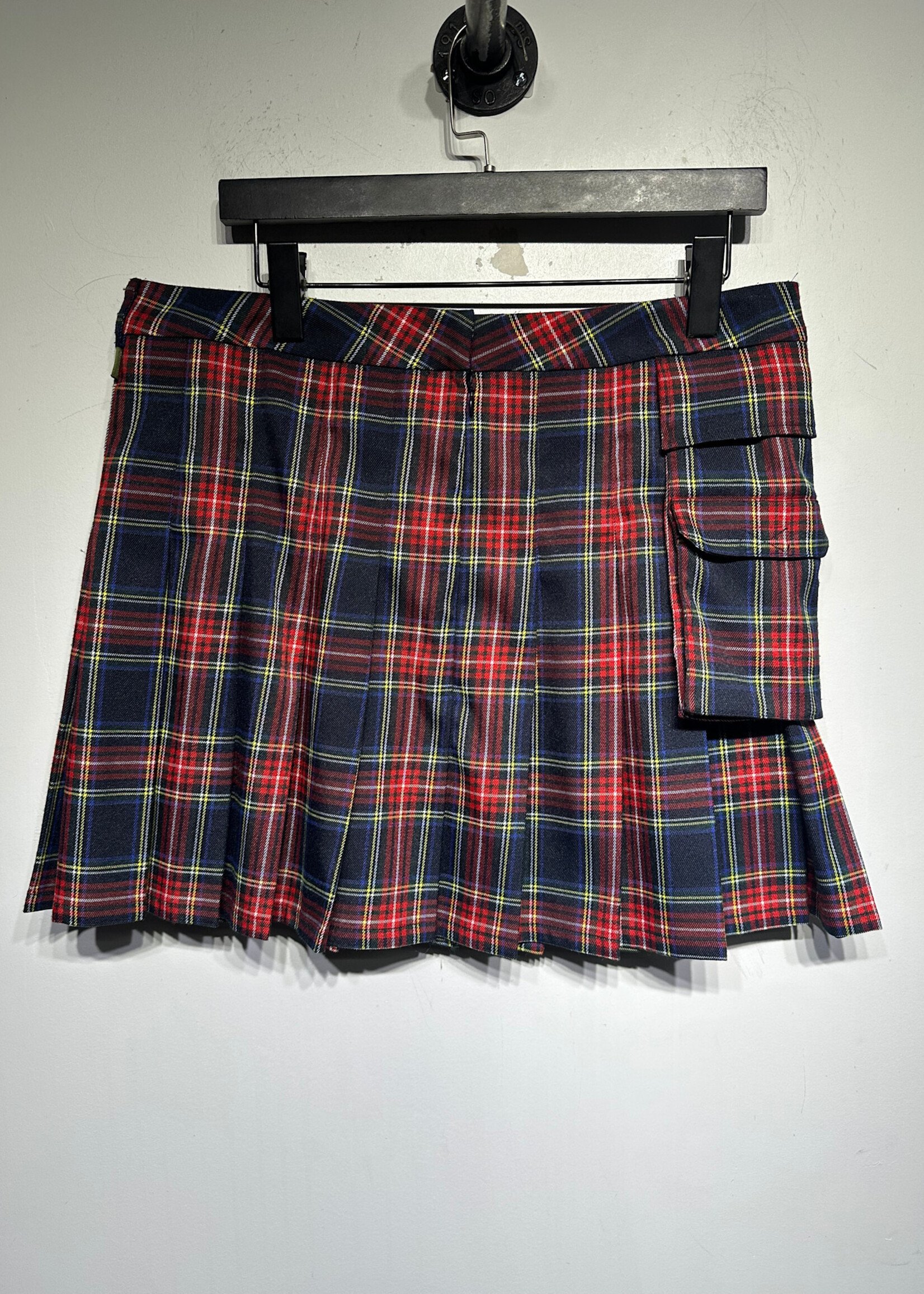 Heaven Red Plaid Pleated Skirt XL/36