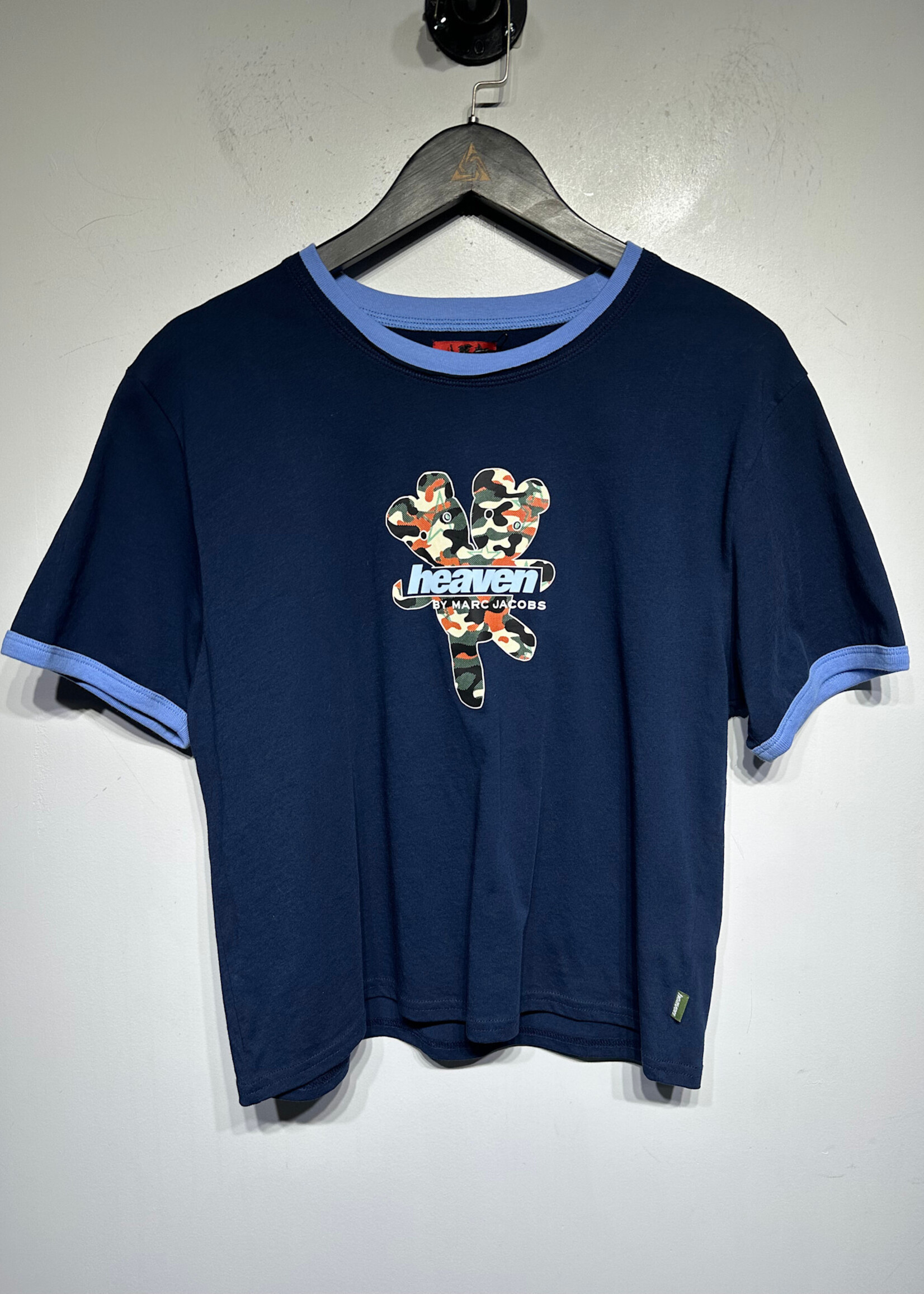 Heaven Camo Logo Blue Ringer Tee XXL