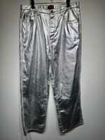 Pleasures Silver Foil Baggy Pants Unisex 36