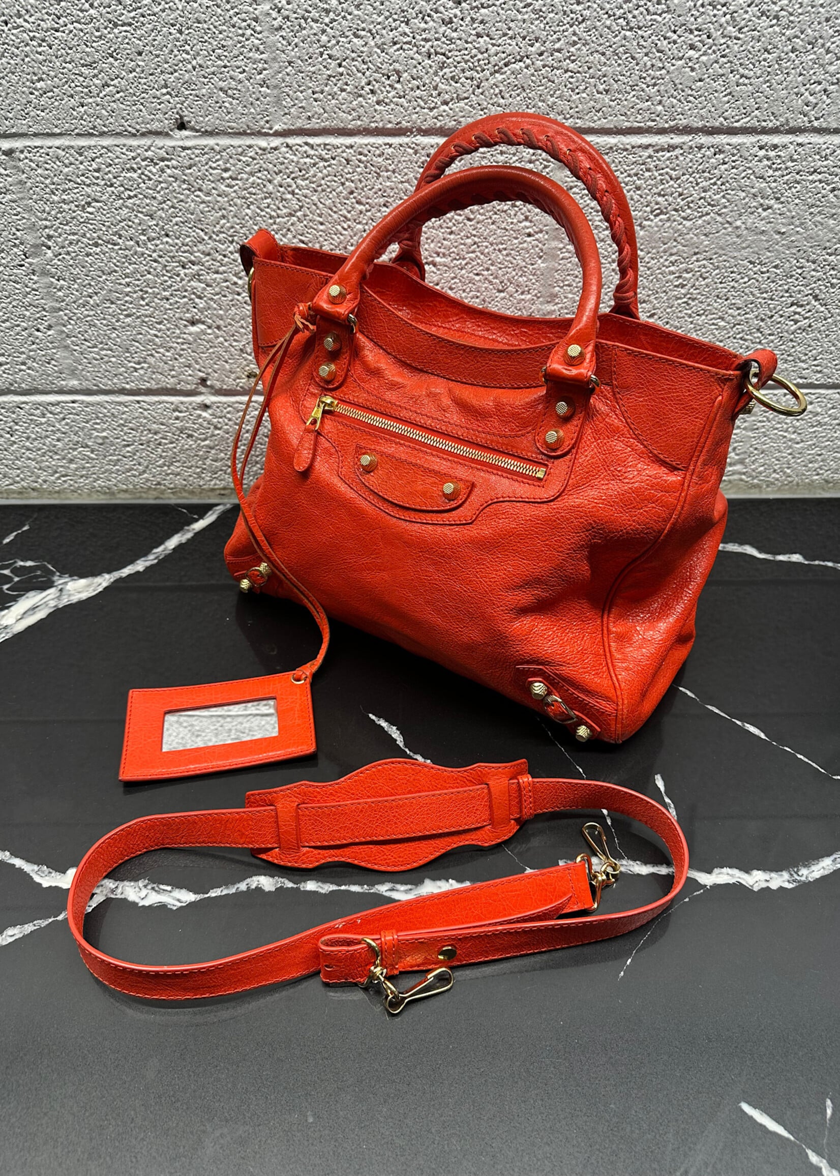 Balenciaga Fire Orange MD City Bag