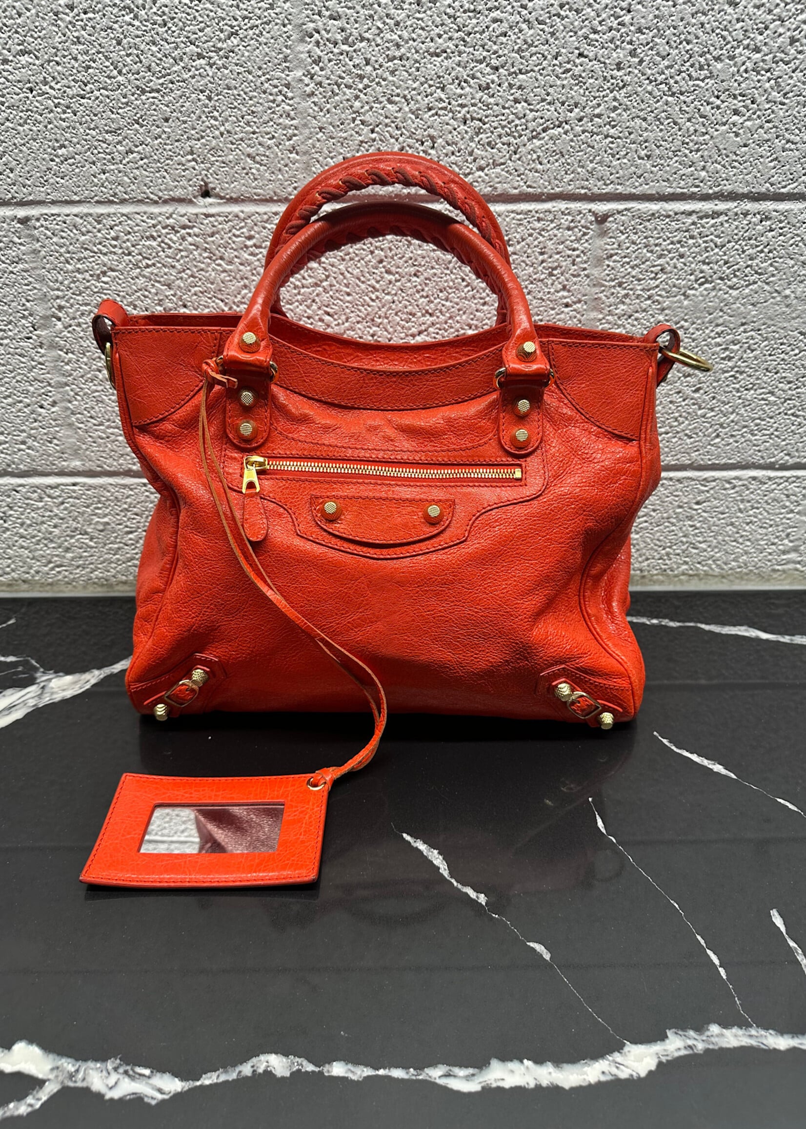 Balenciaga Fire Orange MD City Bag