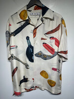 Off-White Printed Silk Oversized Shirt M AS IS