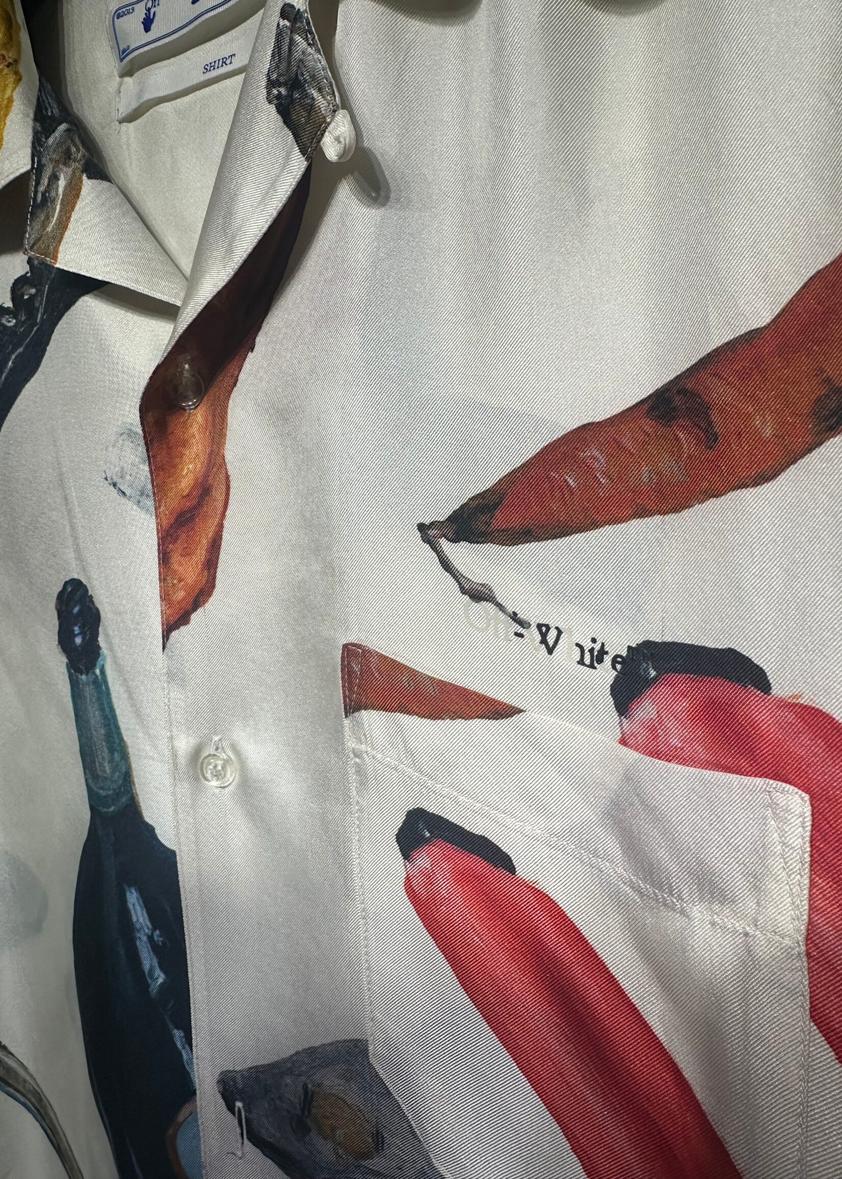 Off-White Printed Silk Oversized Shirt M AS IS