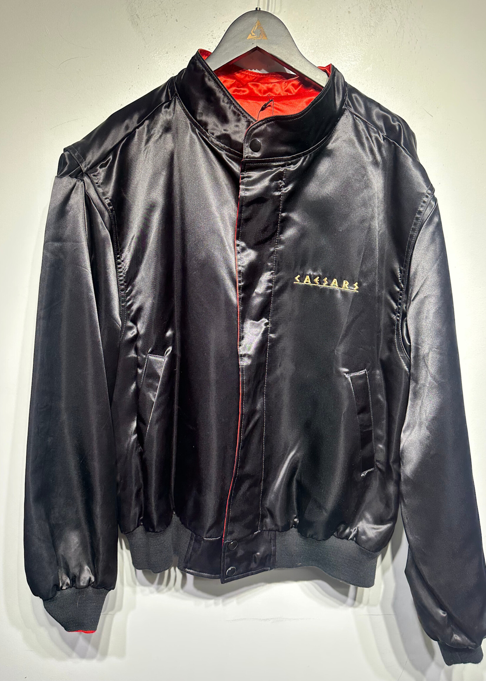 Caesar's Vintage Red Satin Jacket XXL