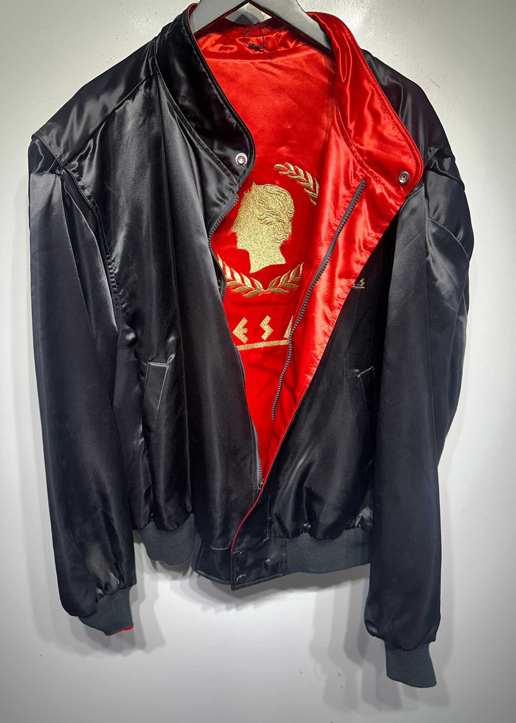 Caesar's Vintage Red Satin Jacket XXL