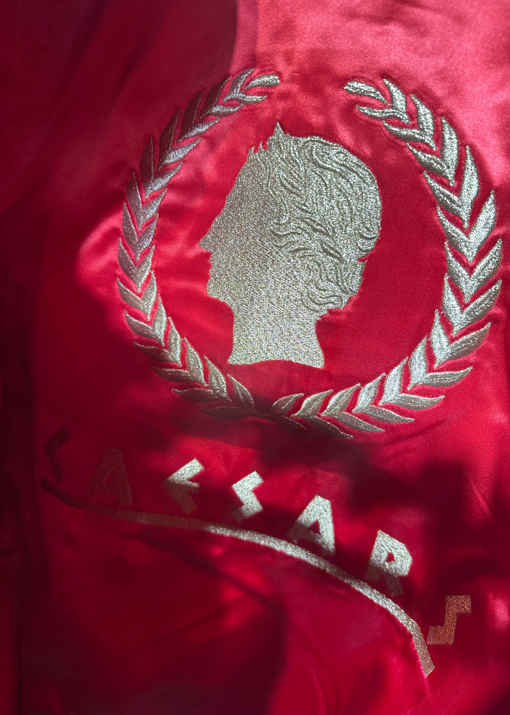 Caesar's Vintage Red Satin Jacket XXL