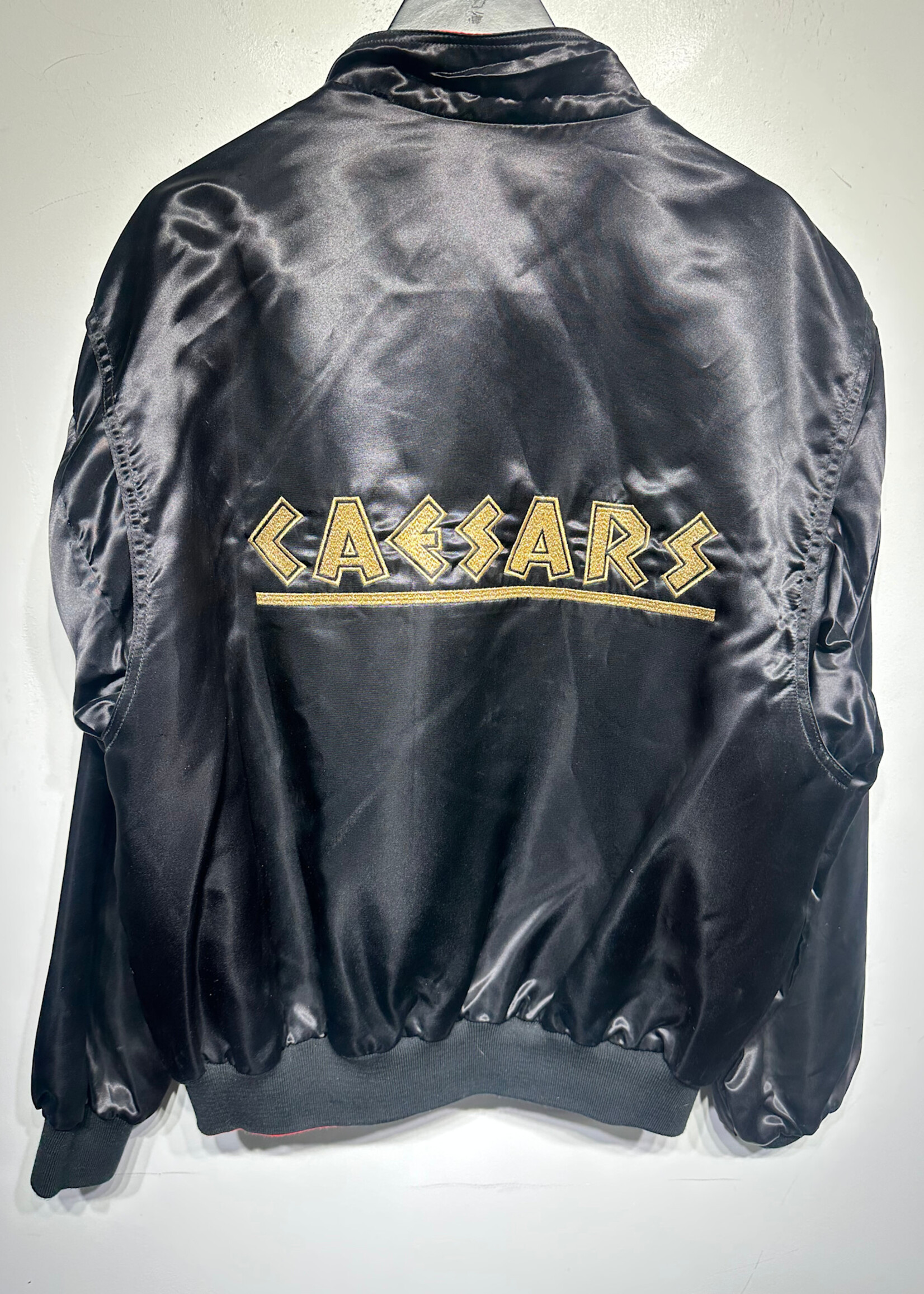 Caesar's Vintage Red Satin Jacket XXL