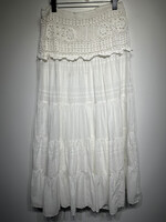 Free People White Lace Maxi Skirt 32